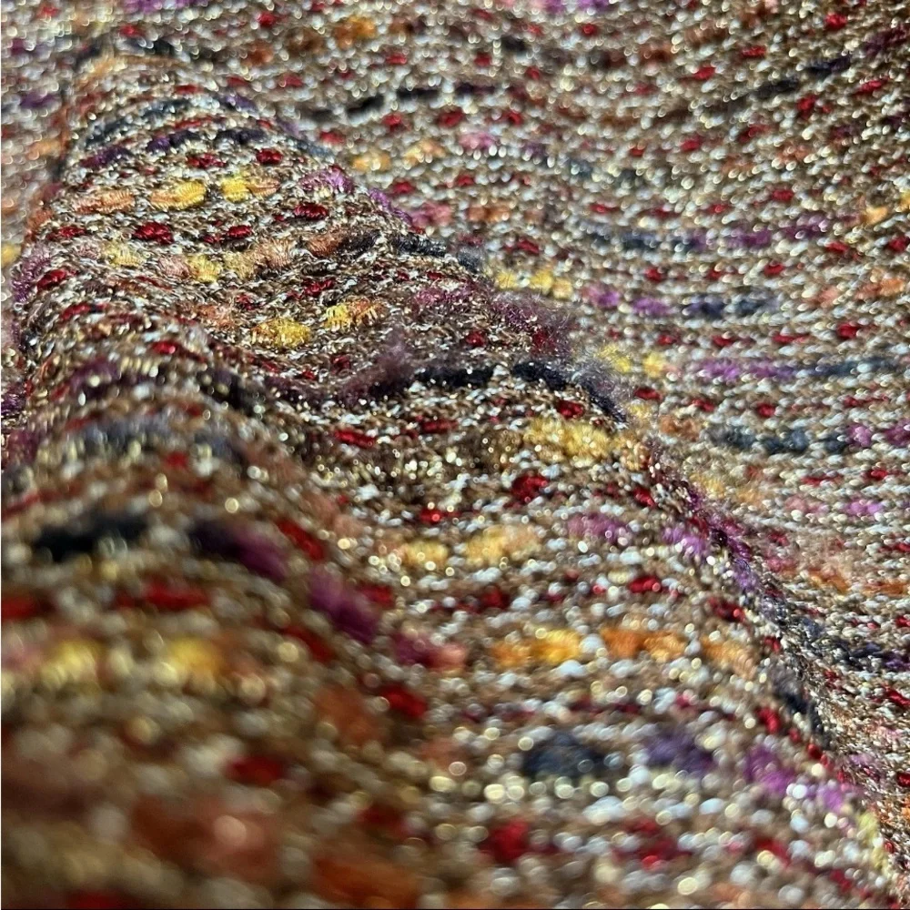 St John Couture Knit Suit Sz 14/16 Jacket Blazer Shimmer Gold Trim Luxury READ - Picture 7 of 16